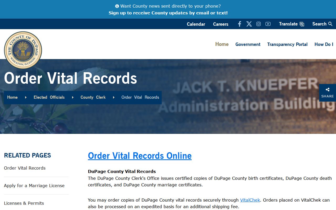 Bloomingdale residents directory vital records access