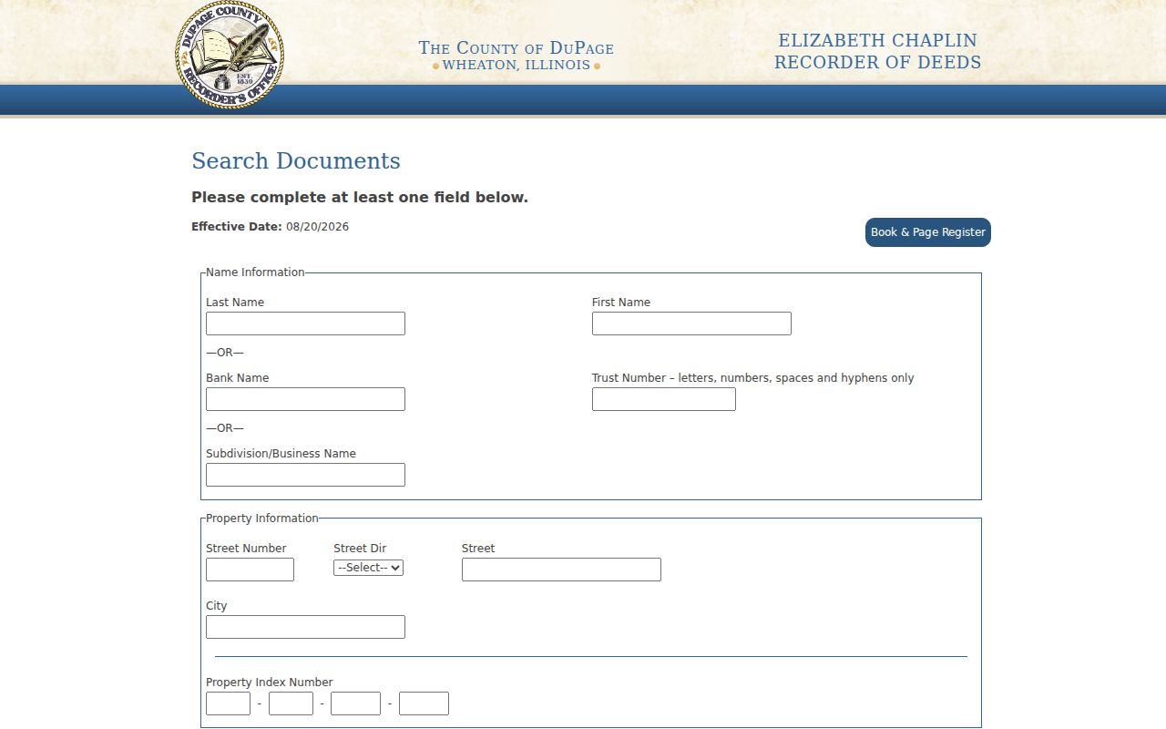 Bloomingdale residents directory DuPage deed index