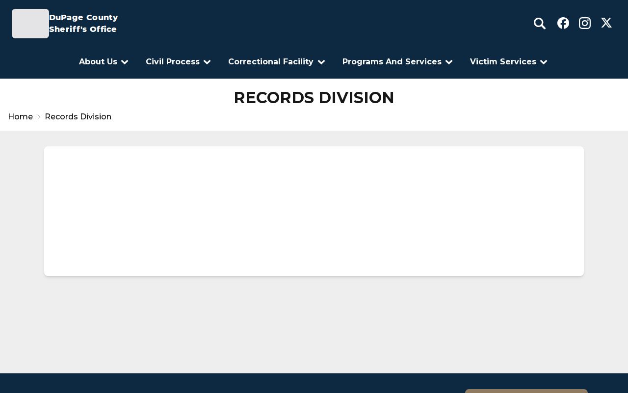 Bloomingdale neighbors DuPage Sheriff records division