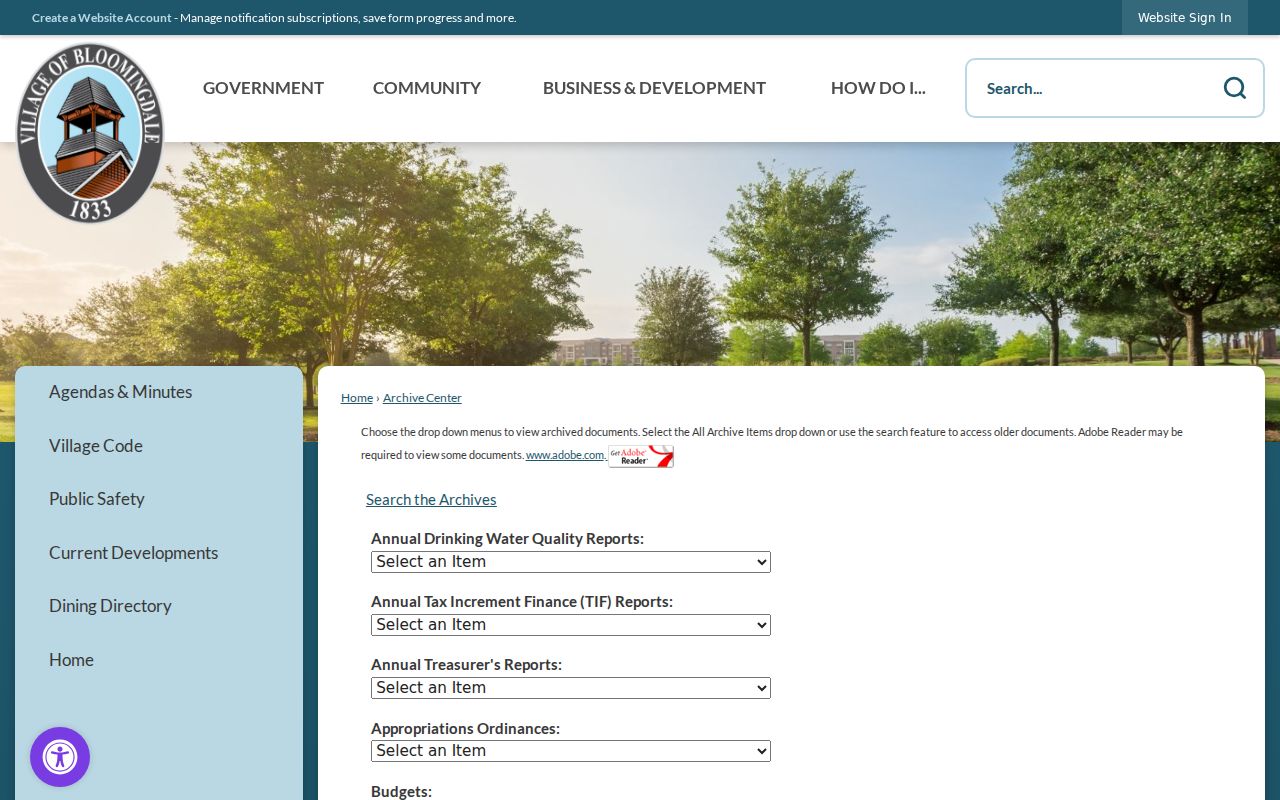 Bloomingdale street directory Village archive